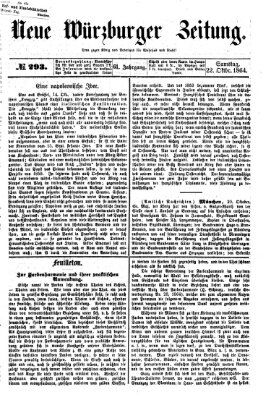 Neue Würzburger Zeitung Samstag 22. Oktober 1864