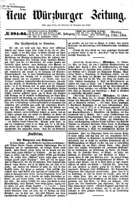 Neue Würzburger Zeitung Montag 24. Oktober 1864