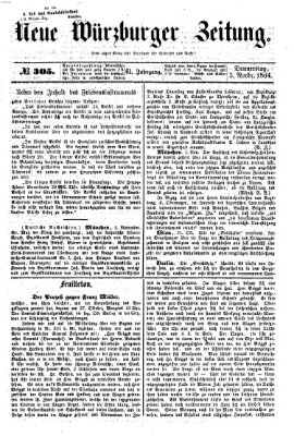 Neue Würzburger Zeitung Donnerstag 3. November 1864