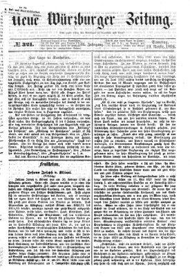 Neue Würzburger Zeitung Samstag 19. November 1864