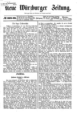 Neue Würzburger Zeitung Montag 21. November 1864