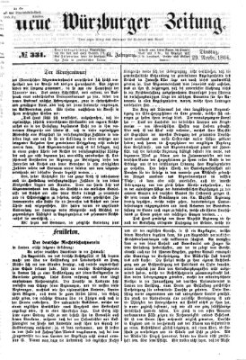 Neue Würzburger Zeitung Dienstag 29. November 1864