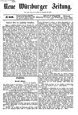 Neue Würzburger Zeitung Mittwoch 28. Dezember 1864