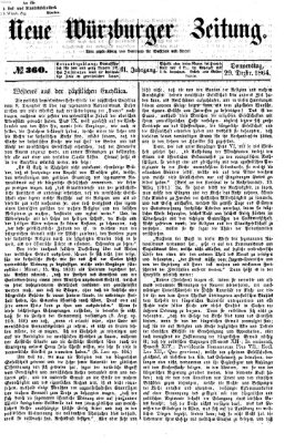 Neue Würzburger Zeitung Donnerstag 29. Dezember 1864