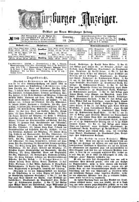 Würzburger Anzeiger (Neue Würzburger Zeitung) Sonntag 10. Juli 1864