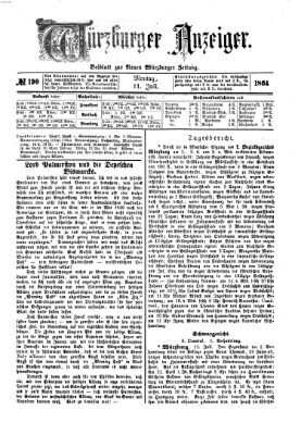 Würzburger Anzeiger (Neue Würzburger Zeitung) Montag 11. Juli 1864