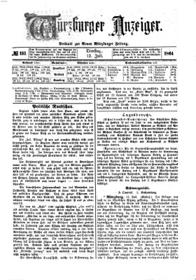 Würzburger Anzeiger (Neue Würzburger Zeitung) Dienstag 12. Juli 1864