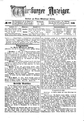 Würzburger Anzeiger (Neue Würzburger Zeitung) Mittwoch 13. Juli 1864