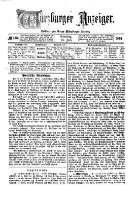 Würzburger Anzeiger (Neue Würzburger Zeitung) Samstag 16. Juli 1864