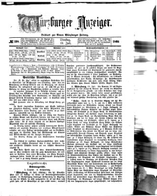 Würzburger Anzeiger (Neue Würzburger Zeitung) Dienstag 19. Juli 1864