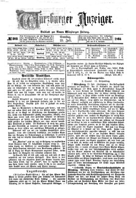 Würzburger Anzeiger (Neue Würzburger Zeitung) Samstag 23. Juli 1864