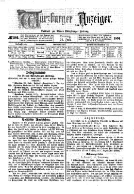 Würzburger Anzeiger (Neue Würzburger Zeitung) Sonntag 24. Juli 1864