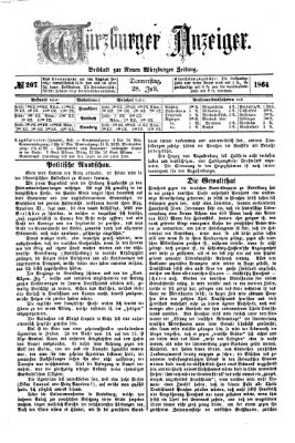 Würzburger Anzeiger (Neue Würzburger Zeitung) Donnerstag 28. Juli 1864