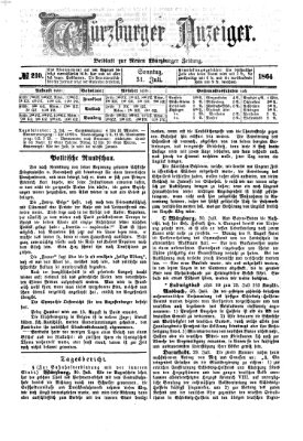 Würzburger Anzeiger (Neue Würzburger Zeitung) Sonntag 31. Juli 1864