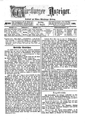 Würzburger Anzeiger (Neue Würzburger Zeitung) Freitag 12. August 1864