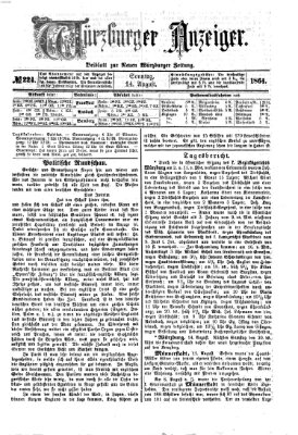 Würzburger Anzeiger (Neue Würzburger Zeitung) Sonntag 14. August 1864