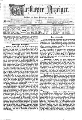 Würzburger Anzeiger (Neue Würzburger Zeitung) Montag 15. August 1864