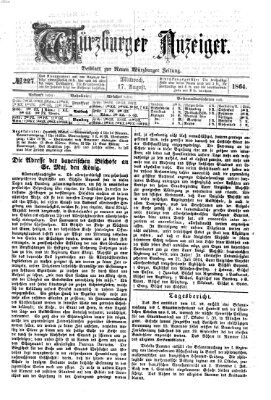 Würzburger Anzeiger (Neue Würzburger Zeitung) Mittwoch 17. August 1864