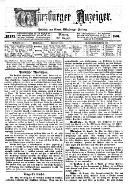 Würzburger Anzeiger (Neue Würzburger Zeitung) Montag 22. August 1864