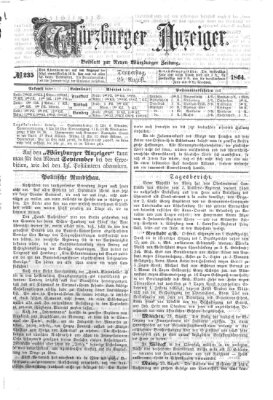 Würzburger Anzeiger (Neue Würzburger Zeitung) Donnerstag 25. August 1864