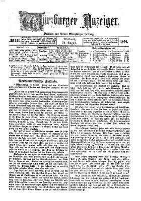 Würzburger Anzeiger (Neue Würzburger Zeitung) Mittwoch 31. August 1864