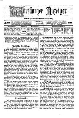 Würzburger Anzeiger (Neue Würzburger Zeitung) Donnerstag 1. September 1864