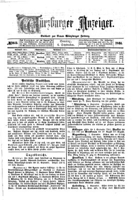 Würzburger Anzeiger (Neue Würzburger Zeitung) Sonntag 4. September 1864