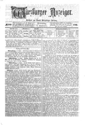 Würzburger Anzeiger (Neue Würzburger Zeitung) Donnerstag 8. September 1864