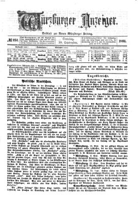 Würzburger Anzeiger (Neue Würzburger Zeitung) Samstag 10. September 1864