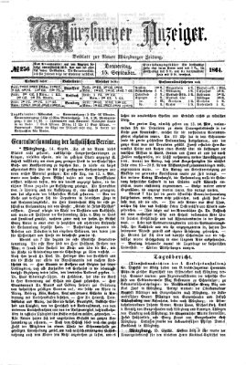 Würzburger Anzeiger (Neue Würzburger Zeitung) Donnerstag 15. September 1864