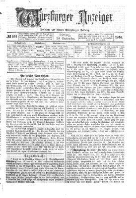 Würzburger Anzeiger (Neue Würzburger Zeitung) Dienstag 20. September 1864