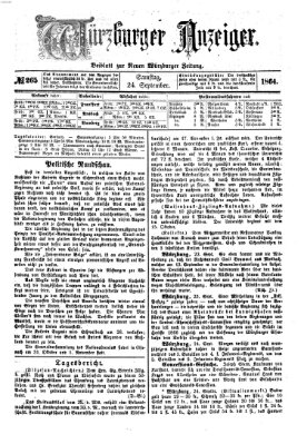 Würzburger Anzeiger (Neue Würzburger Zeitung) Samstag 24. September 1864