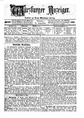 Würzburger Anzeiger (Neue Würzburger Zeitung) Sonntag 25. September 1864