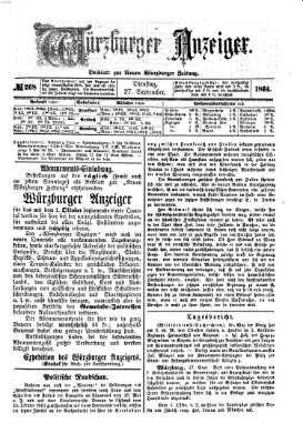 Würzburger Anzeiger (Neue Würzburger Zeitung) Dienstag 27. September 1864