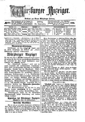 Würzburger Anzeiger (Neue Würzburger Zeitung) Freitag 30. September 1864