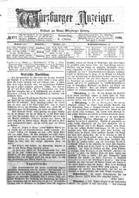 Würzburger Anzeiger (Neue Würzburger Zeitung) Donnerstag 6. Oktober 1864