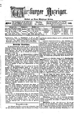 Würzburger Anzeiger (Neue Würzburger Zeitung) Dienstag 18. Oktober 1864