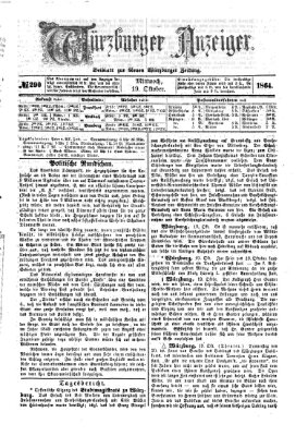 Würzburger Anzeiger (Neue Würzburger Zeitung) Mittwoch 19. Oktober 1864