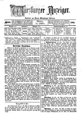 Würzburger Anzeiger (Neue Würzburger Zeitung) Montag 24. Oktober 1864