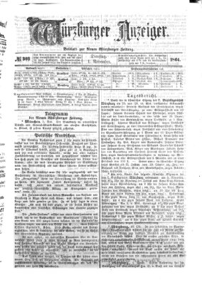 Würzburger Anzeiger (Neue Würzburger Zeitung) Dienstag 1. November 1864