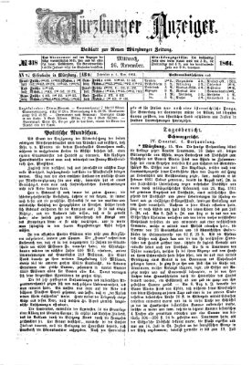 Würzburger Anzeiger (Neue Würzburger Zeitung) Mittwoch 16. November 1864