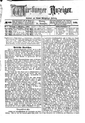 Würzburger Anzeiger (Neue Würzburger Zeitung) Montag 21. November 1864