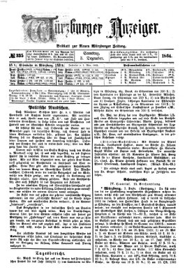 Würzburger Anzeiger (Neue Würzburger Zeitung) Samstag 3. Dezember 1864