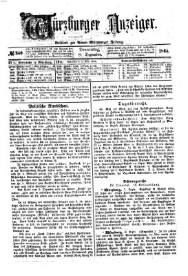 Würzburger Anzeiger (Neue Würzburger Zeitung) Donnerstag 8. Dezember 1864