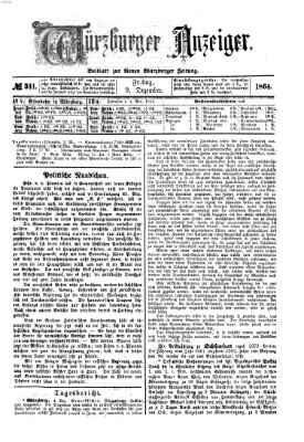 Würzburger Anzeiger (Neue Würzburger Zeitung) Freitag 9. Dezember 1864