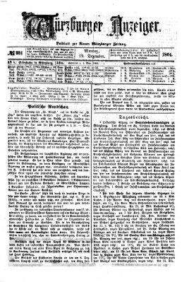 Würzburger Anzeiger (Neue Würzburger Zeitung) Montag 19. Dezember 1864