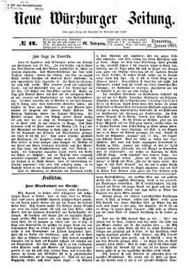 Neue Würzburger Zeitung Donnerstag 12. Januar 1865