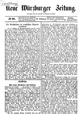 Neue Würzburger Zeitung Freitag 27. Januar 1865