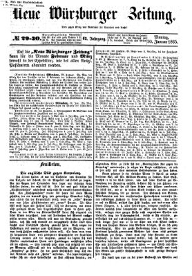 Neue Würzburger Zeitung Montag 30. Januar 1865