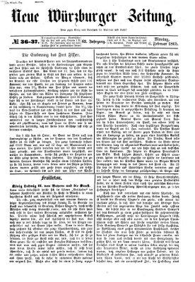 Neue Würzburger Zeitung Montag 6. Februar 1865